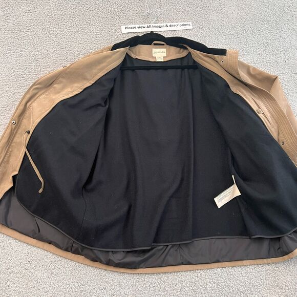 St. Johns Bay Jacket Womens XL Beige Black Collared Zip Up Snap Lined Pockets - Picture 9 of 10